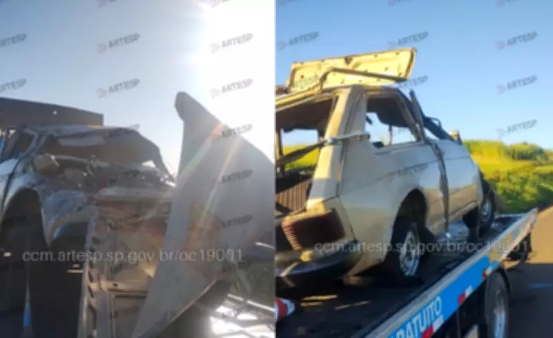 Carro capota após roda se soltar e motorista fica ferido em rodovia de Mineiros do Tietê