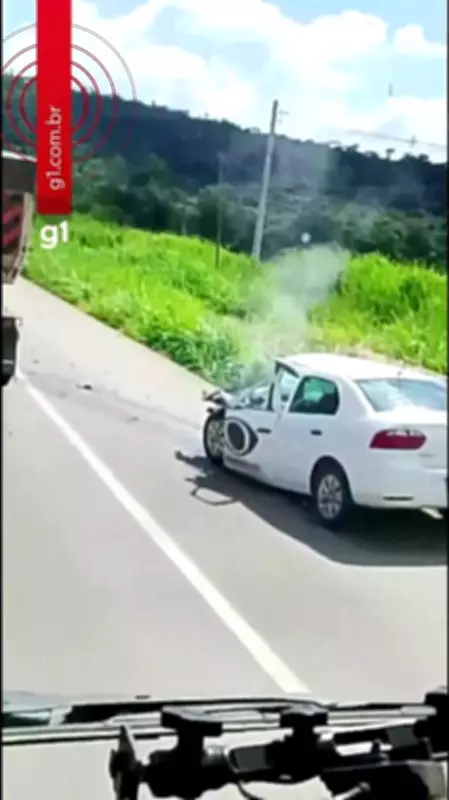 Carro de reportagem da Band se envolve em grave acidente na BR-381 em Sabará