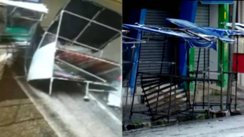 Carro invade área de camelôs em Santa Inês e destrói sete barracas no Maranhão