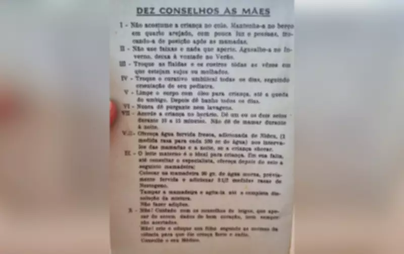 Cartilha de 1985 revela como orientações sobre cuidados com bebês mudaram em 40 anos