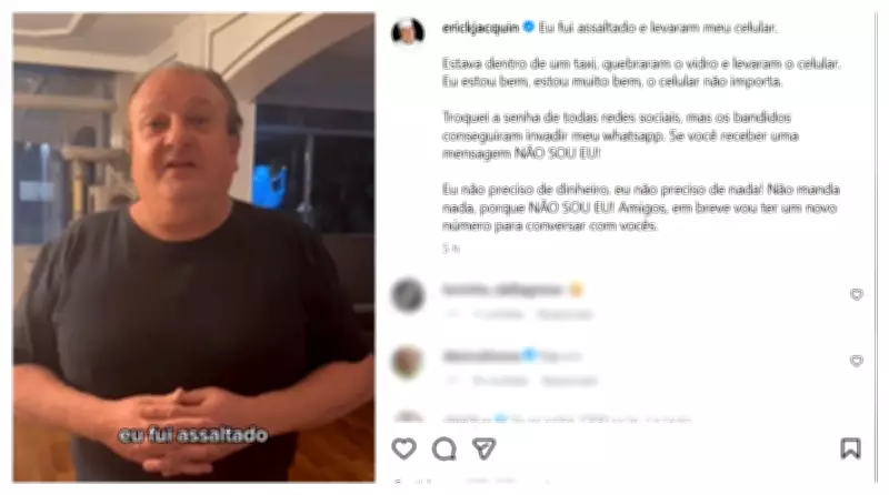 Chef Erick Jacquin é vítima de assalto da 'gangue do quebra-vidro' em táxi