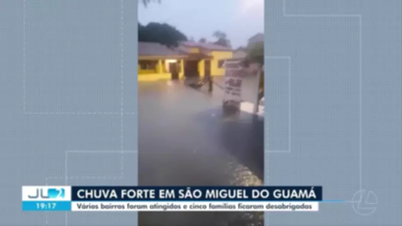 Chuva intensa em São Miguel do Guamá causa alagamentos e deixa famílias desabrigadas