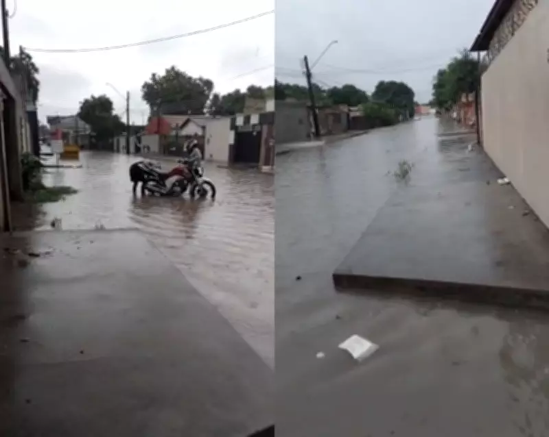 Chuvas intensas alagam ruas e casas em Boa Vista; Inmet mantém alertas para Roraima