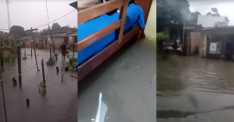 Chuvas intensas alagam ruas na Grande Belém e Tapanã é um dos bairros mais atingidos