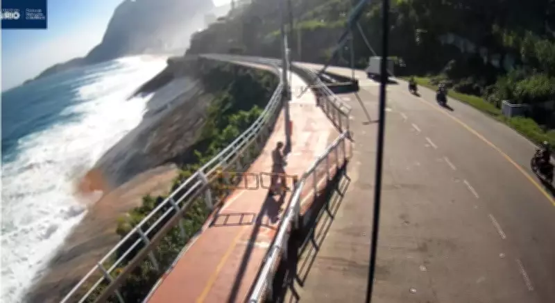 Ciclovia Tim Maia é interditada no Rio após ondas de 2 metros de altura