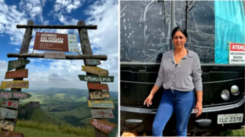 Comerciante vive e trabalha em ônibus no topo de montanha em Itirapina