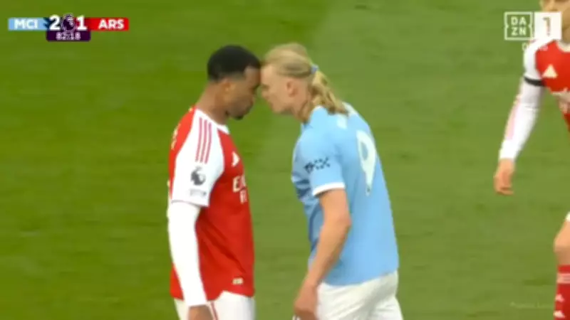 Confronto Haaland e Gabriel gera confusão na Premier League; árbitro não expulsa zagueiro