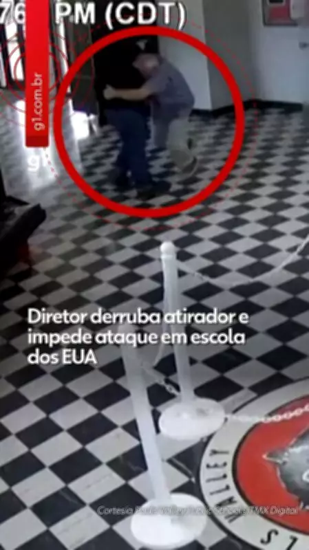Diretor de escola derruba atirador e evita massacre nos Estados Unidos
