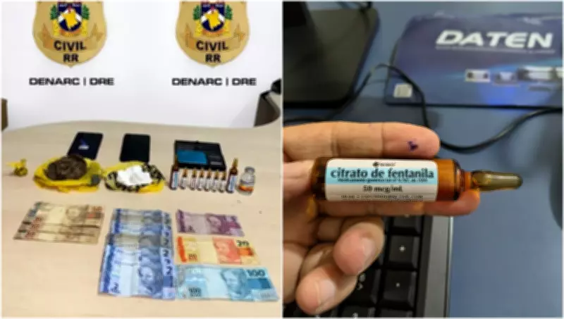 Dois jovens são presos com fentanil em Boa Vista, droga ligada a epidemia nos EUA