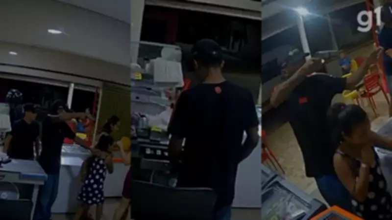 Dupla armada assalta sorveteria em Santa Inês; câmeras registram ação criminosa