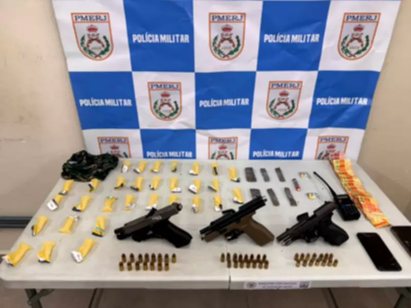 Dupla é presa com armas e drogas em Volta Redonda após denúncia de tráfico