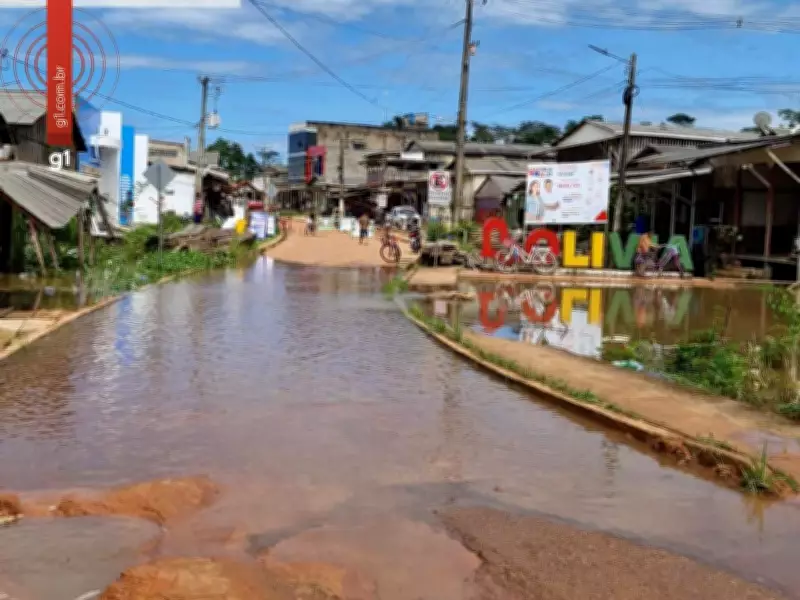 Enchente do Rio Abunã afeta mais de 100 famílias e interdita ponte para Bolívia em Plácido de Castro, Acre