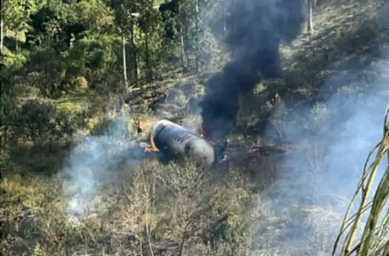 Explosão de carreta com GLP mata duas e interdita Via Dutra em Barra Mansa