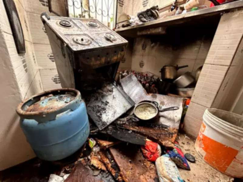 Explosão por vazamento de gás destrói cozinha de apartamento em Manaus