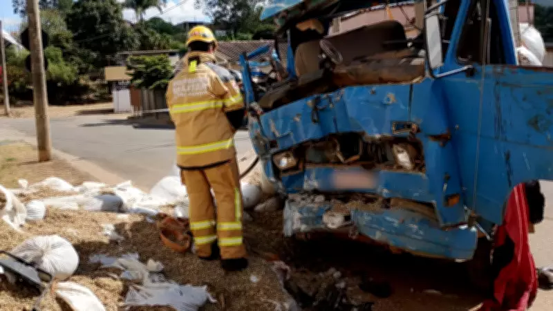 Falha nos freios causa acidente grave em Campos Altos; vítimas resgatadas