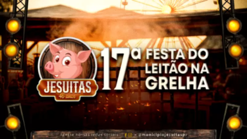 Festa do Leitão na Grelha em Jesuítas oferece entretenimento gratuito e diversão para toda família