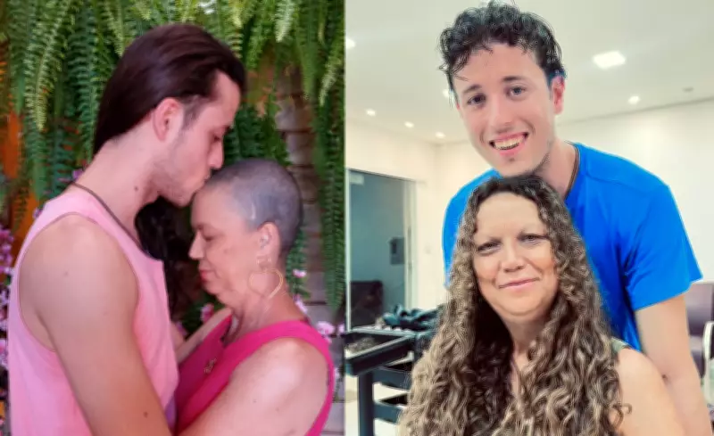 Filho doa cabelo cultivado por 4 anos para mãe em tratamento contra câncer no Paraná