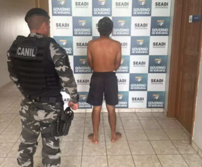 Foragido da Justiça é preso após arremessar telhas contra policiais em Boa Vista