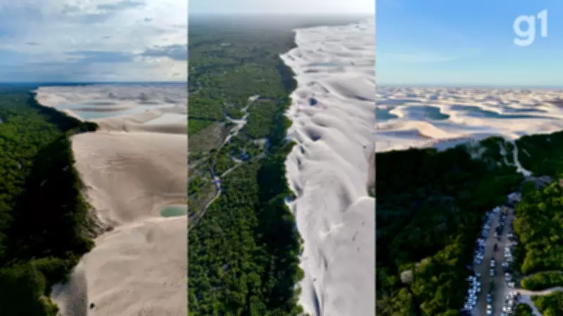 Fotografia de 'Oásis brasileiro' nos Lençóis Maranhenses viraliza e encanta internautas