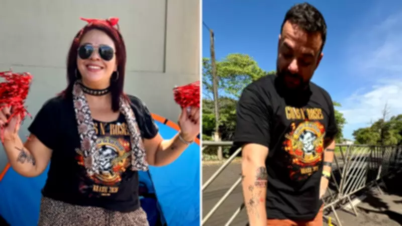 Fãs de Guns N' Roses acampam em Rio Preto após viagens de 600 km para show histórico
