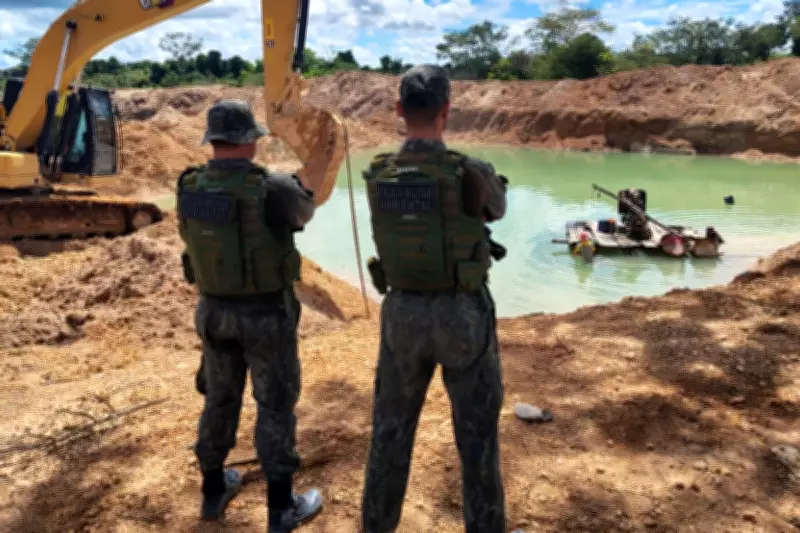 Garimpo ilegal desativado e maquinários apreendidos em Nova Guarita, MT