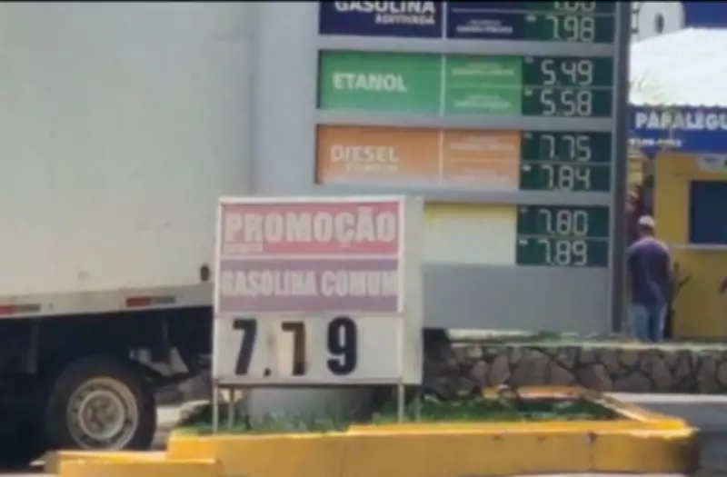 Gasolina tem queda de preço e atinge R$ 7,79 em postos de Boa Vista