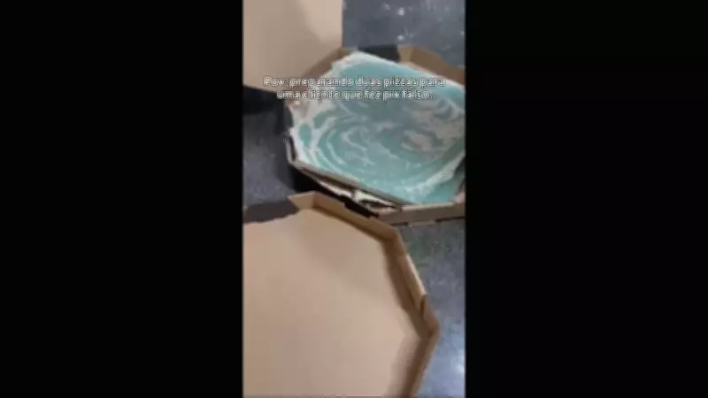 Golpista recebe caixas de pizza com gesso em Contagem; vídeo viraliza