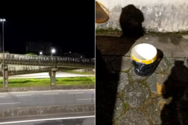 Guarda Civil Municipal prende cinco por pichação em passarela de Mongaguá