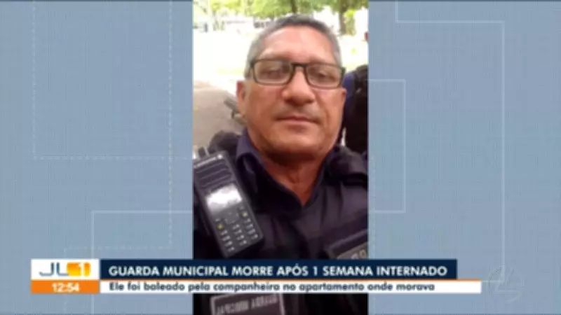 Guarda municipal baleado pela mulher morre após uma semana internado