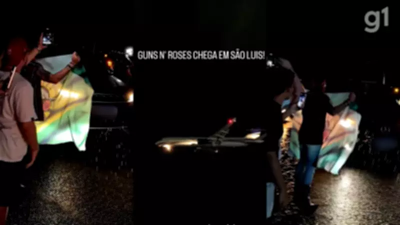 Guns N' Roses chega a São Luís e mobiliza fãs no aeroporto para show histórico