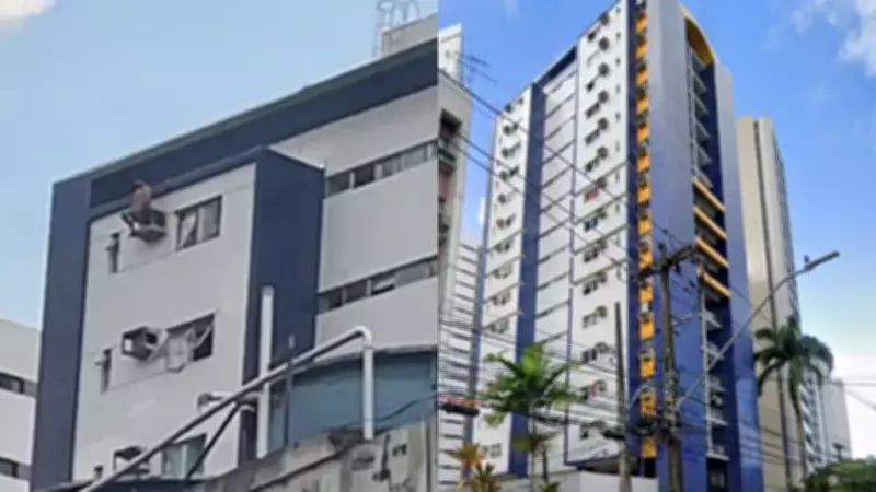 Homem ameaça companheira e se senta em caixa de ar-condicionado no 12º andar de prédio no Recife