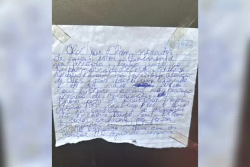 Homem em situação de rua escreve bilhete comovente para salvar cão ferido em Itapetininga