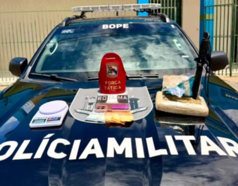 Homem é preso com tablete de skunk durante patrulha em Boa Vista