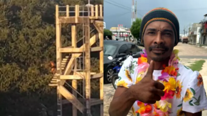 Homem pula de escadaria de 39 metros em açude e desaparece no PI