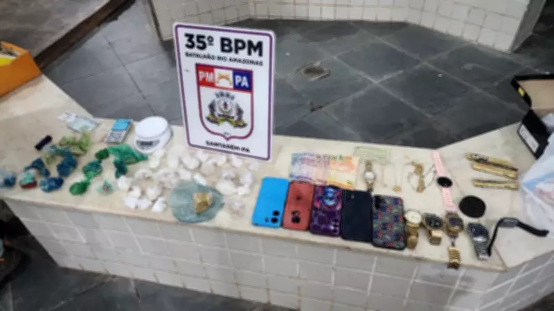 Homem tenta fugir pulando muro, mas é preso por tráfico de drogas em Santarém