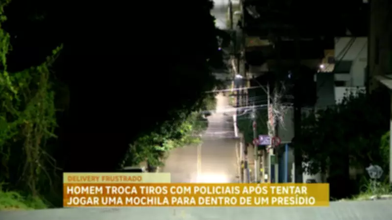 Homem troca tiros com policiais após tentar jogar mochila em presídio de Vespasiano