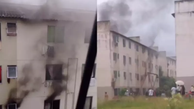 Incêndio atinge apartamento em conjunto habitacional em Marituba, no Pará