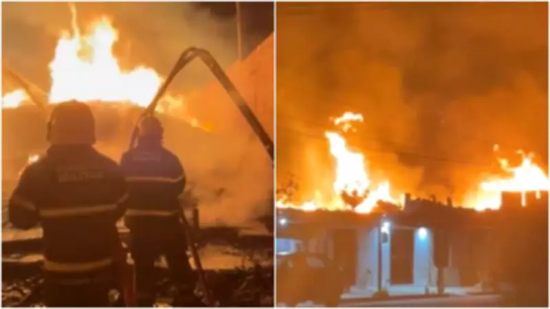 Incêndio de grandes proporções consome fábrica de paletes em Pacatuba por mais de 24 horas