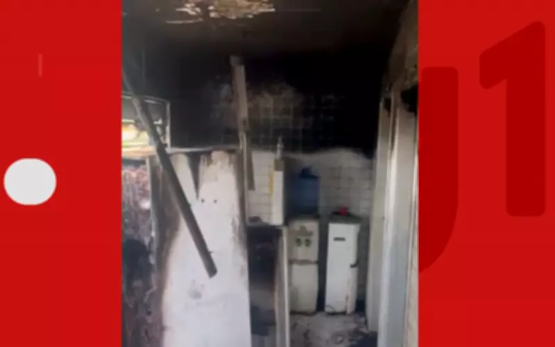 Incêndio destrói cozinha de escola pública em Riachão do Jacuípe; homem inala fumaça