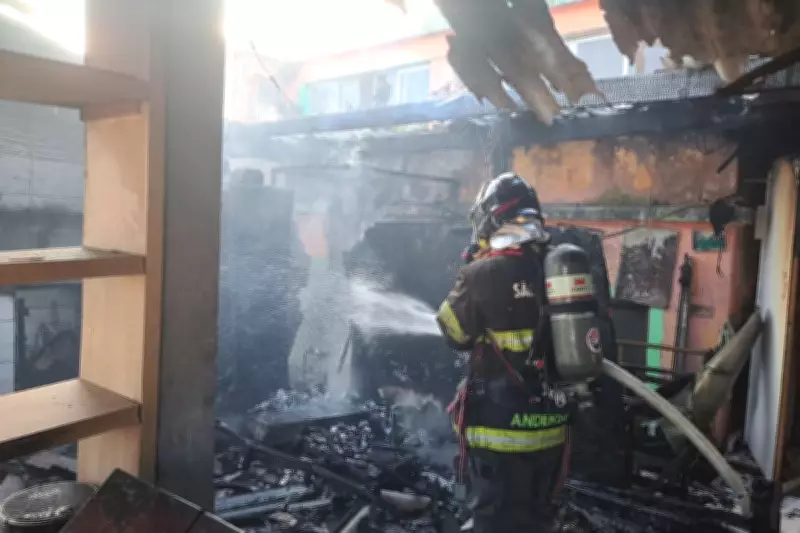 Incêndio em Caraguatatuba deixa homem ferido com queimaduras no braço