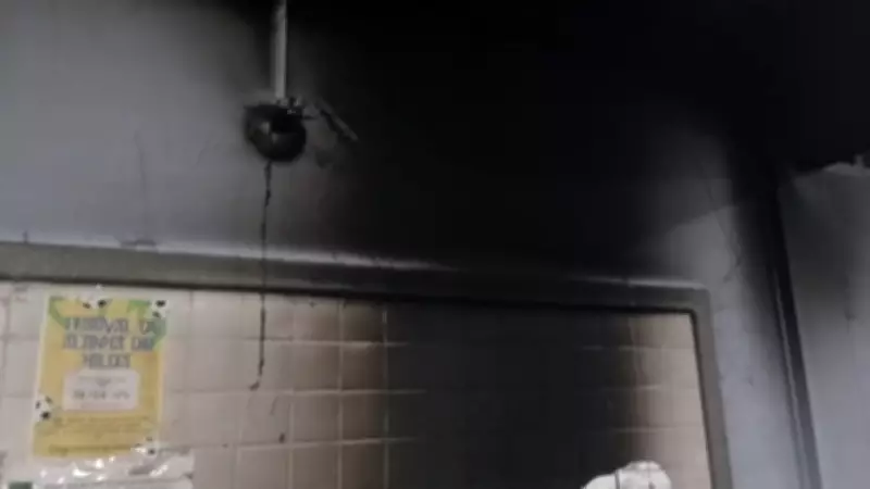 Incêndio em escola na Serra: ventilador de teto pega fogo e bombeiros atuam