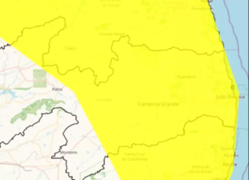 Inmet alerta para chuvas intensas em João Pessoa e mais 148 cidades da Paraíba