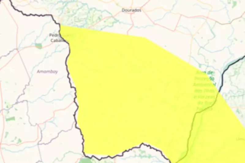 Inmet emite alerta amarelo para tempestades em 16 cidades de Mato Grosso do Sul