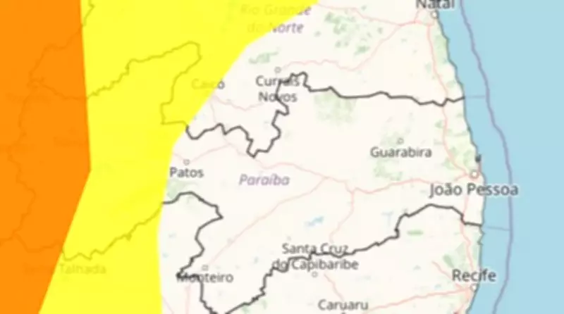 Inmet emite alertas de chuvas intensas para 110 cidades da Paraíba até esta quarta-feira