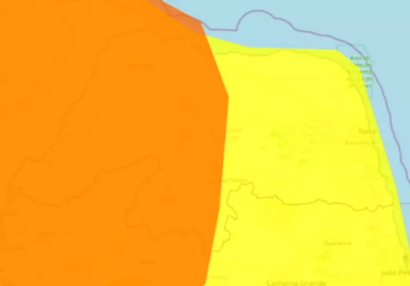 Inmet emite alertas laranja e amarelo para todo o Rio Grande do Norte devido a chuvas intensas
