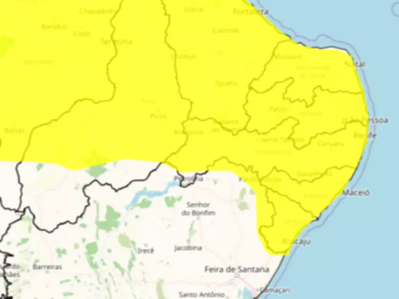Inmet renova alerta amarelo de chuvas intensas para 99 municípios de PE