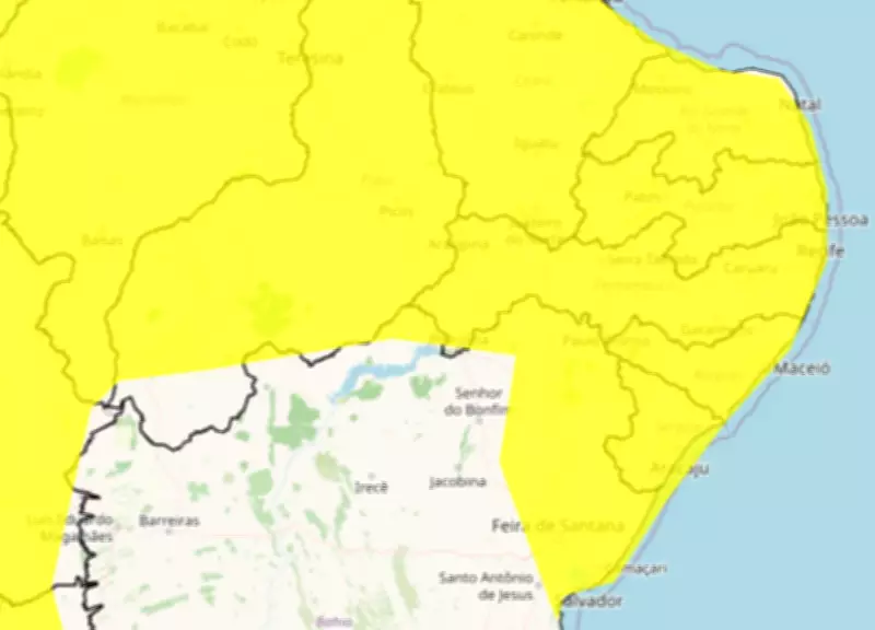Inmet renova alerta de perigo potencial para chuvas intensas em 106 municípios de Pernambuco