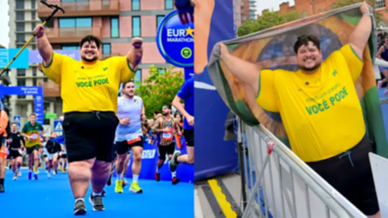 Júlio Mamute completa maratona em Portugal e emociona a internet