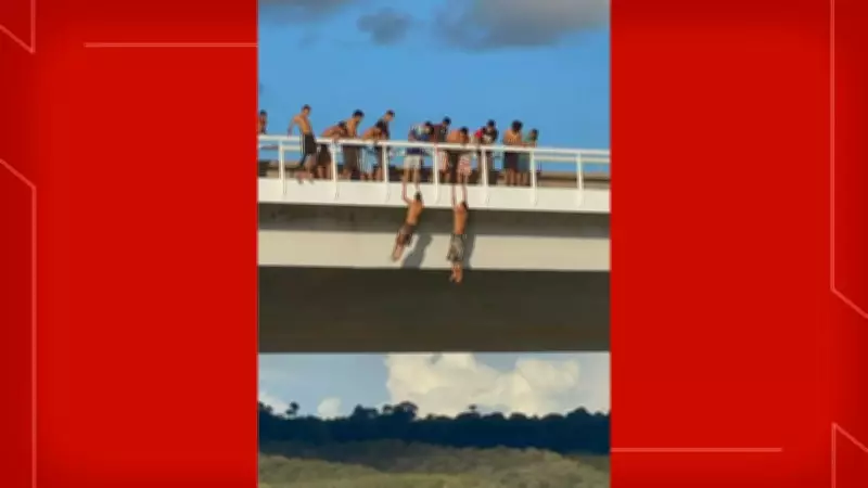 Jovens ignoram alertas e saltam da ponte JK em Brasília, colocando vidas em risco