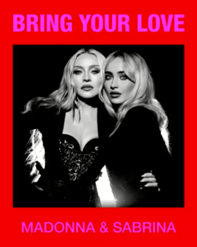 Madonna anuncia parceria musical com Sabrina Carpenter em novo single